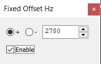 SDR Console Offset value