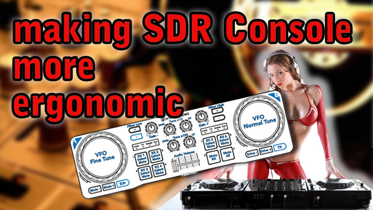 SDR Console make more ergonomic with a DJ controller and PTT foot switch